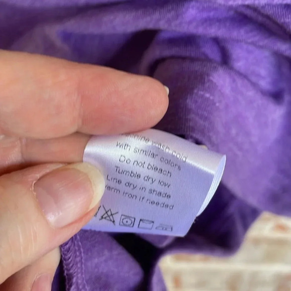 Unbranded Purple Striped Leopard Print Raglan Long Sleeved T-shirt - Picture 7 of 8